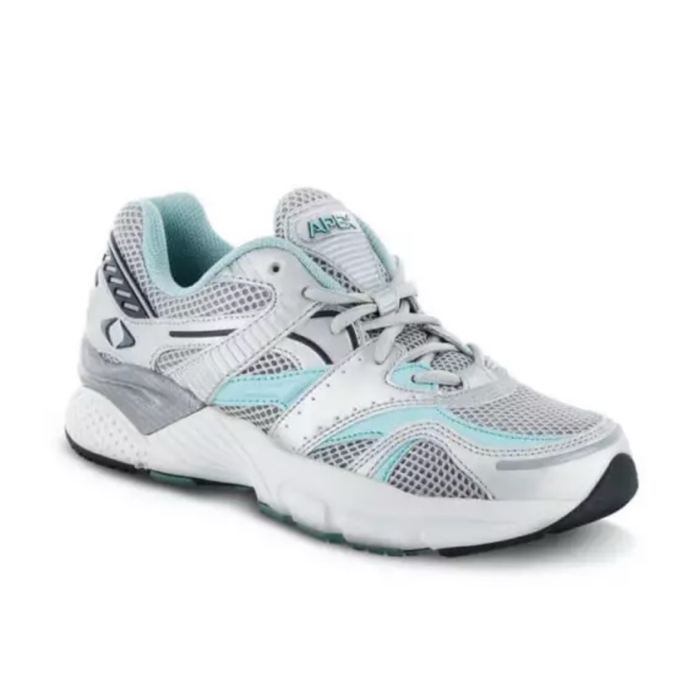 Apex Women's Silver / Sea Blue Runner Athletic Shoes